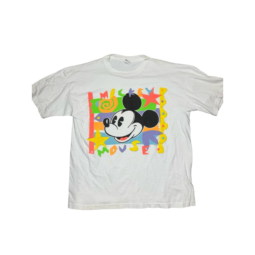 Vintage Mickey Mouse T Shirt XL White American Marketing Works 90s Disney Retro
